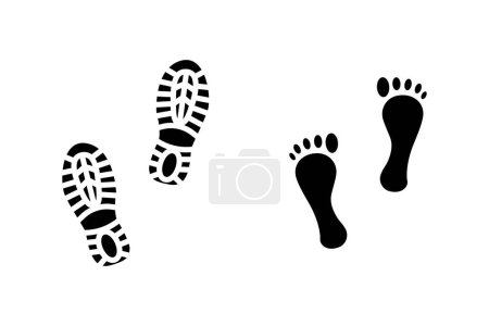 Illustration for Human footprints icon set.. Vector illustration. EPS 10. - Royalty Free Image