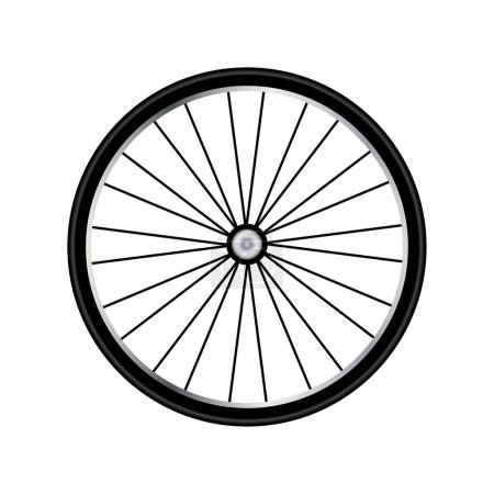 Fahrradrad-Ikone. Fahrradreifen. Vektorillustration. Archivbild. EPS 10.