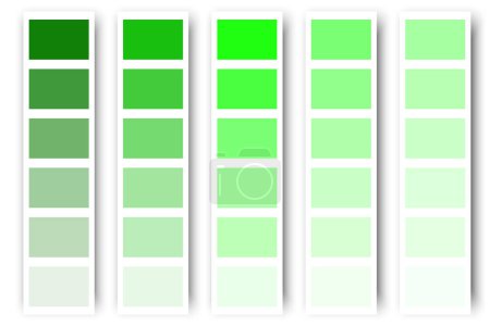 Ilustración de Paleta de colores verdes. Textura de tono pastel verde. Ilustración vectorial. imagen de stock. EPS 10. - Imagen libre de derechos