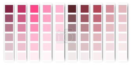 Pinke Farbpalette. Textur in rosa Pastelltönen. Vektorillustration. Aktienbild. EPS 10.
