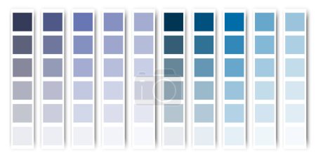 Blaue Farbpalette. Blauer Pastellton Textur. Vektorabbildung. Aktienbild. EPS 10.