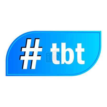 Tbt hashtag. Thursday throwback symbol. Vector illustration. EPS 10. Stock image.