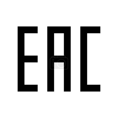 Illustration for EAC sign. Eurasian conformity mark symbol. Vector illustration. EPS 10. Stock image. - Royalty Free Image