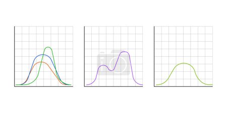 Gauss distribution. Math probability theory. Standard normal distribution. Gaussian bell graph curve. Business and marketing concept. Vector illustration. EPS 10. Stock image.