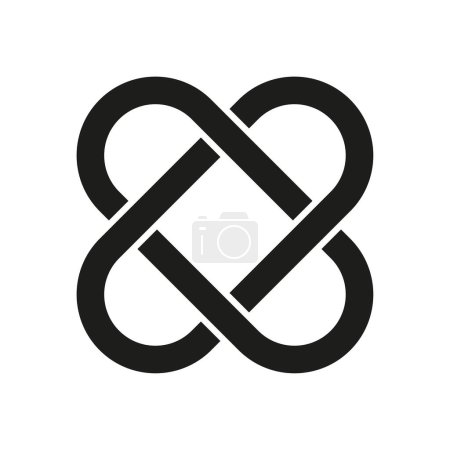 Illustration for Interlocking icon set. Interconnection symbol. Combine sign collection. Vector illustration. EPS 10. - Royalty Free Image