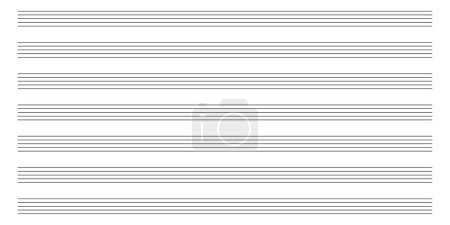 Illustration for New clean notes print pad. Music notes stave notation. Vector illustration. EPS 10. Stock image. - Royalty Free Image