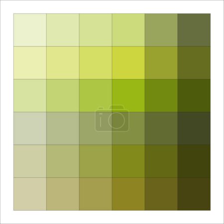 Earthy green gradient squares. Olive to moss soft transition. Nature inspired geometric grid. Vector illustration. EPS 10. Stock image.