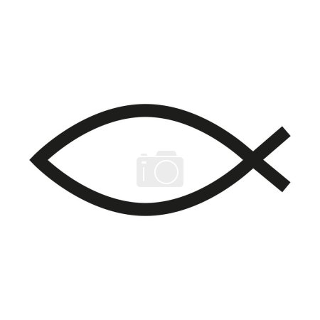 Christian Fish or Ichthys Symbol. Vector illustration. EPS 10. Stock image.