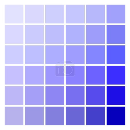 Gradient of Blue Squares Color Palette. Vector illustration. EPS 10. Stock image.