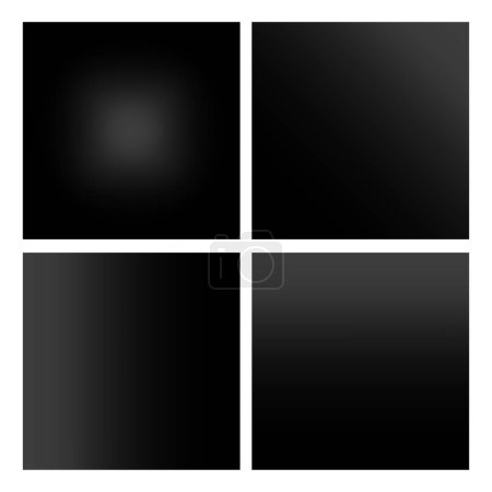 Set of Black Gradient Backgrounds. Vector illustration. EPS 10. Stock image