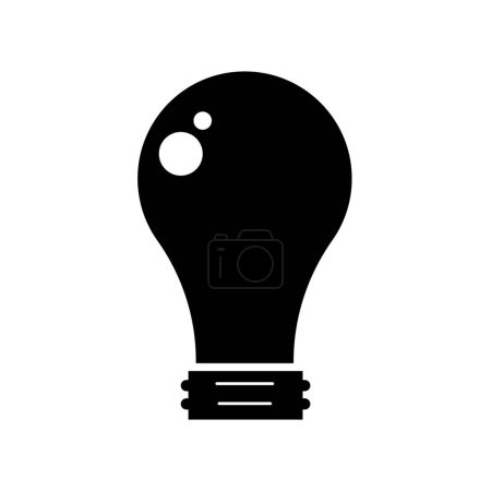 Illustration for Silhouette of a classic light bulb. Vector Illustration. EPS 10. Stock Image - Royalty Free Image