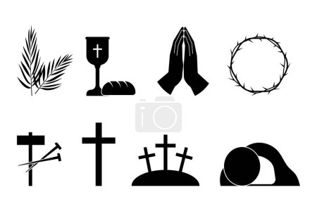 Christian religious symbol collection. Vector Illustration. EPS 10. Stock Image