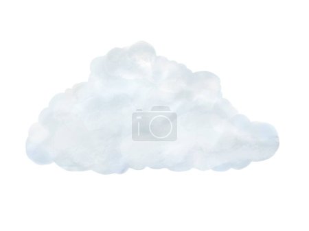Photo for Realistic watercolor cloud isolated on white background ep12 - Royalty Free Image