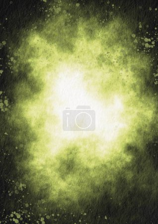 Téléchargez les photos : Lumière éclaboussure sur fond vert illustration pour la décoration sur fantaisie et astronomie concept. - en image libre de droit
