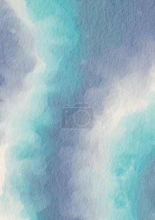 Pincel sucio azul y púrpura abstracto sobre papel fondo de ilustración de acuarela para la decoración en concepto acuático.