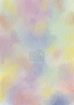 Yellow, blue, pink and green pastel coclor watercolor illustration for decoration on fairy tale , entertainment and summer holiday concept.