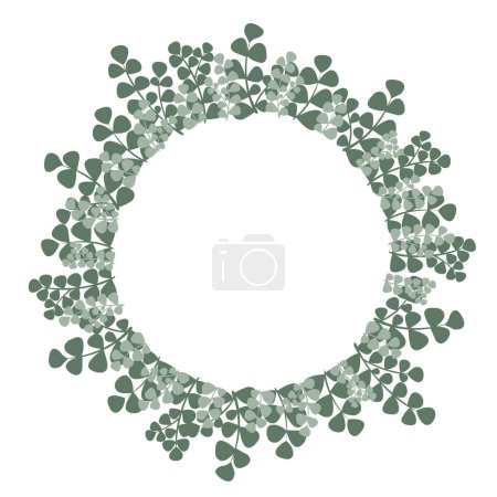 Illustration for Vintage fern leaf wreath illustration for decoration on Healthy, organic life style and tropical forest. - Royalty Free Image