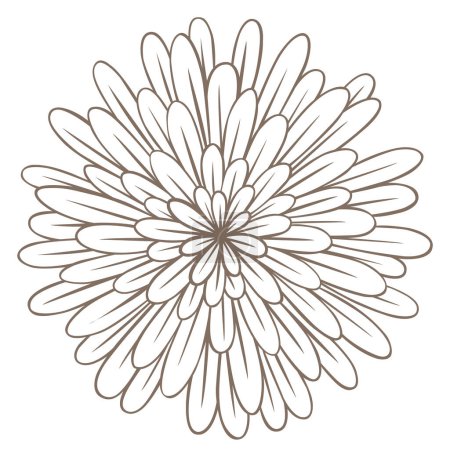 Abstracto doodle mandalas ilustración para la decoración de la naturaleza y el concepto floral.