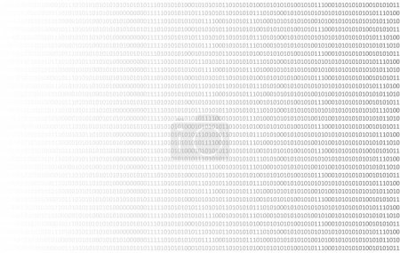 Illustration for Digital security concept by binary code drawing a padlock on white background. - Royalty Free Image