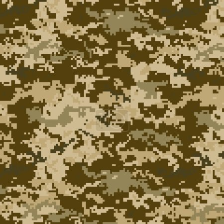 Camuflaje protector de las fuerzas armadas ucranianas pixel patrón camuflaje fondo militar para la tela. Camuflaje militar de defensa Ucrania.