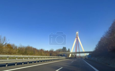 Photo for Driving on the A96 Motorway from Lindau to Memmingen - Royalty Free Image