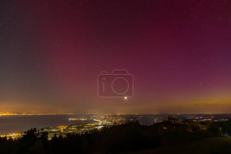 fantastic Northern Lights over Austria and the Lake Constance