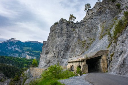 paysage intéressant au Rheinschlucht en Suisse