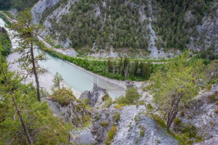paysage intéressant au Rheinschlucht en Suisse