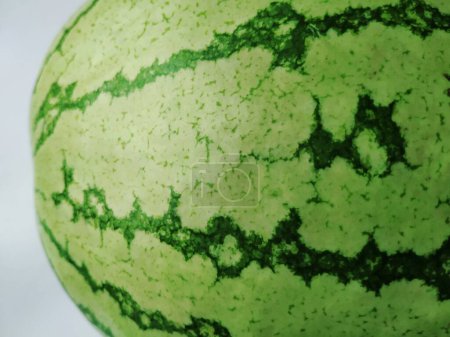 Primer plano de la textura abstracta y el patrón de la piel externa de la fruta del melón de agua