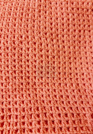 Photo for Pink surface. Knitted, yarn. Background design, photography. Textile, fabric template,  modern new - Royalty Free Image
