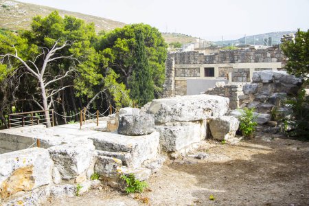 Foto de Ruinas del palacio de Knossos cerca de Heraklion en la isla de Crete en Grecia - Imagen libre de derechos