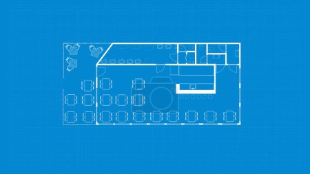 Photo for Digital Floor Plan. Blueprint Floor Plan. Custom Digital House Plan. Blueprint, House Plan, Architecture Stock Vector Blueprint House. - Royalty Free Image