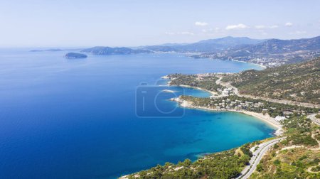 Photo for Aerial view of seascape at Kavala - Greece. - Royalty Free Image