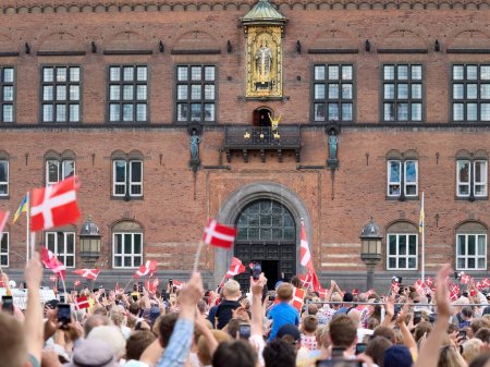 Téléchargez les photos : Célébration du vainqueur du Tour de France 2023 Jonas Vingegaard à Copenhague, Danemark - en image libre de droit
