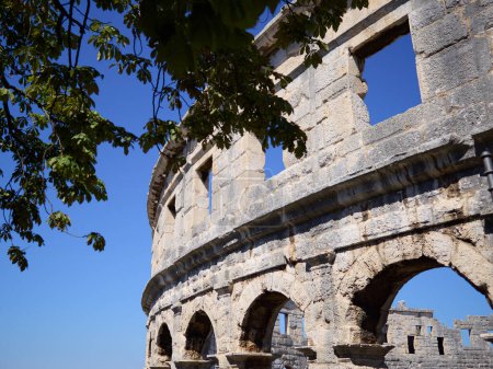 Photo for The roman amphitheatre Pula Arena located in Pula, Croatia - Royalty Free Image