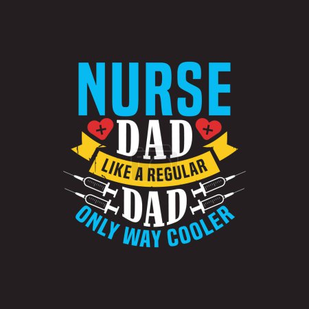 Illustration for Nurse day typographic t shirt design vector - Royalty Free Image