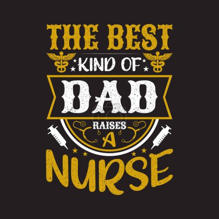 Illustration for Nurse typographic t shirt design vector graphic - Royalty Free Image