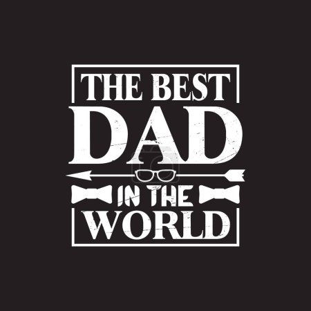 Fathers day typographic t shirt design vector