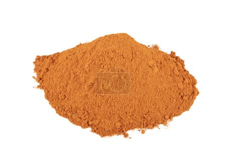 Photo for Fenugreek powder spice. Fenugreek powder is a spice that traditionally makes a delicious addition to flavor a dish. - Royalty Free Image