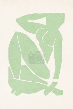 Arte abstracto inspirado en la obra de Matisse, arte contemporáneo estético, ilustración