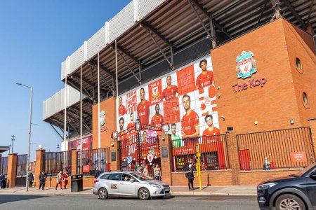 Photo for Liverpool, England - March 23, 2022. Liverpool Anfield Stadium, England . - Royalty Free Image