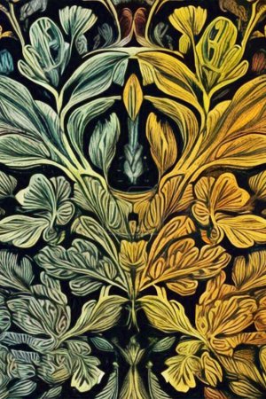 Foto de Cartel botánico inspirado en la obra de Morris - Imagen libre de derechos