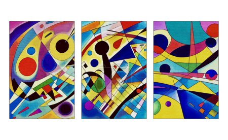 Trendy card with abstract shapes for printing. Use for cover, wallpaper, wall art.  