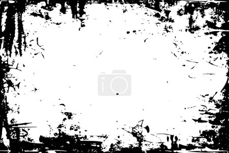Grunge textures. Cracks . Graphic design overlay. Black and white illustration.