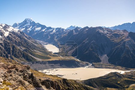 Téléchargez les photos : Vue panoramique du parc national des Aoraki, Nouvelle-Zélande - en image libre de droit