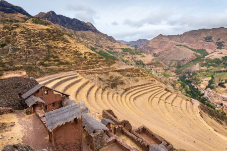Blick auf heiliges Tal in der Nähe von Cusco, Peru