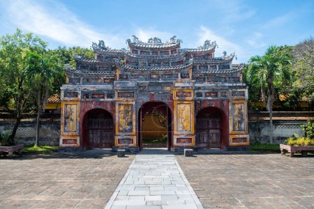 Blick auf verbotene Zitadelle in Farbton Stadt, Vietnam