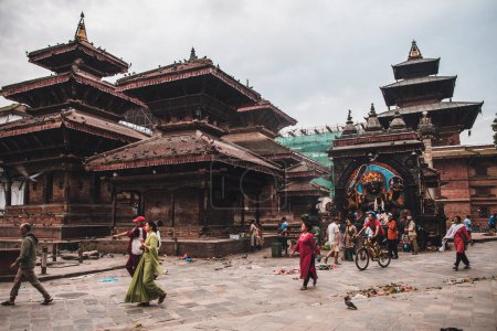 Photo for Kathmandu, nepal. 25th august, 2023: street view of kathmandu old town - Royalty Free Image