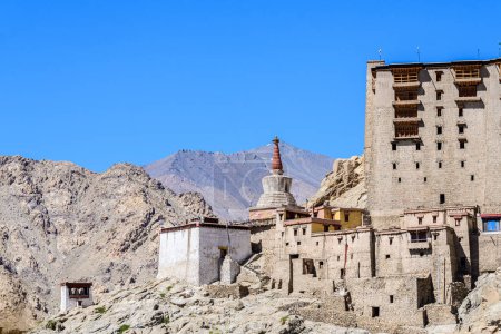 Foto de Vistas del palacio de Leh Ladakh en la India - Imagen libre de derechos