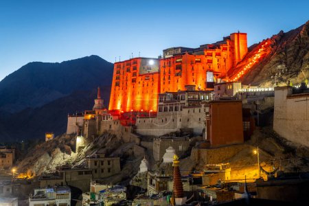 Photo for Views of leh palace at leh ladakh city, india - Royalty Free Image